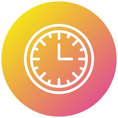 Saat Vektörü Simgesi Tasarım İllüstrasyonu