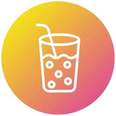 İçme Su Vektörü Simgesi Tasarım Çizimi