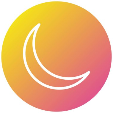 Ay Vektörü simgesi tasarımı illüstrasyonu