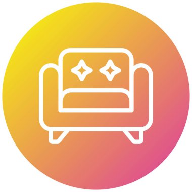 Kol Koltuğu Vektörü Simgesi Tasarım İllüstrasyonu