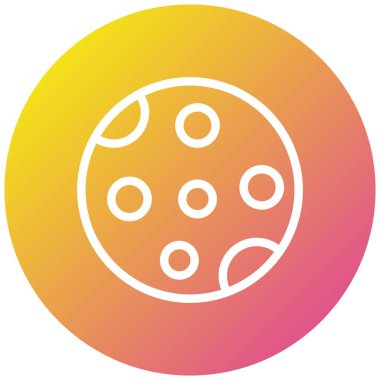 Dolunay Vektör Simgesi Tasarım Çizimi