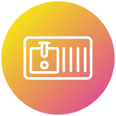 Mutfak Lavabo Vektörü Simgesi Tasarımı Çizimi