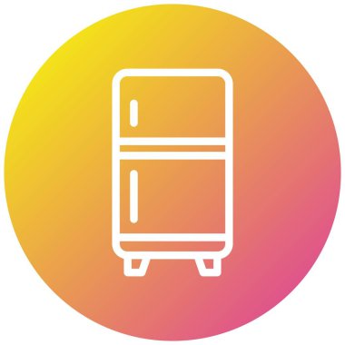 Buzdolabı Vektörü Simgesi Tasarım İllüstrasyonu