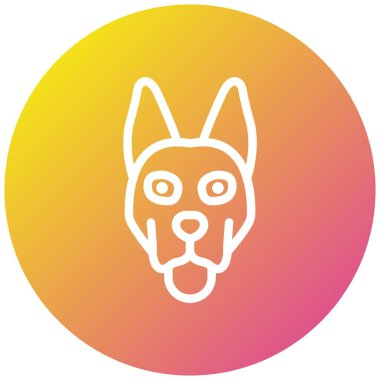 Köpek Vektörü Simgesi Tasarım İllüstrasyonu