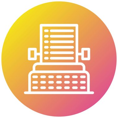 Daktilo Vektör Simgesi Tasarım İllüstrasyonu