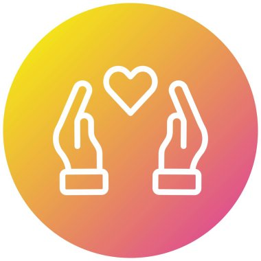 Aşk Vektörü Simgesi Tasarım Çiziminde