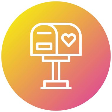 Posta Kutusu Vektör Simgesi Tasarım İllüstrasyonu