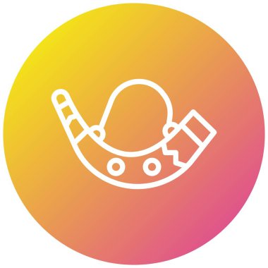 Boynuz Vektörü Simgesi Tasarım İllüstrasyonu