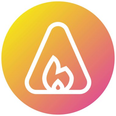 Ateş Uyarı Vektörü Simgesi Tasarım ResmiComment