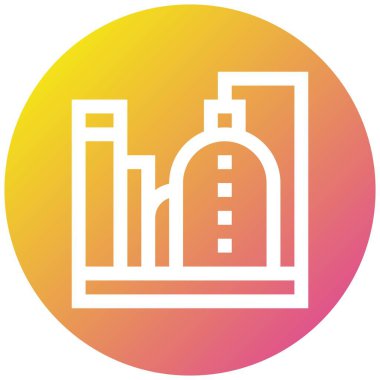 Yağ Fabrikası Vektör Simgesi Tasarım İllüstrasyonu