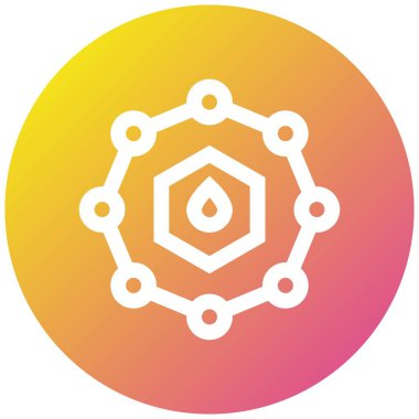 Benzol Vektör Simgesi Tasarım İllüstrasyonu