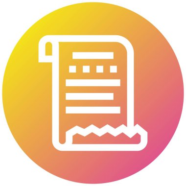 Ödeme Faturası Vektör Simgesi Tasarım İllüstrasyonu