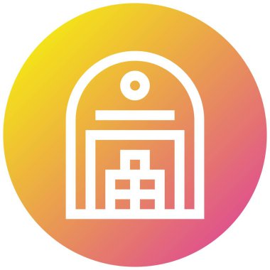 Depo Vektörü Simgesi Tasarım İllüstrasyonu