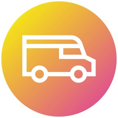 Dağıtım Van Vector Simgesi Tasarım İllüstrasyonu