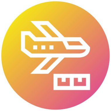 Hava Taşıma Vektörü Simgesi Tasarım İllüstrasyonu