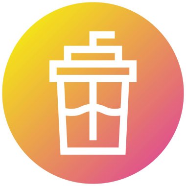 Yumuşak içecek Vektör Simgesi Tasarım İllüstrasyonu