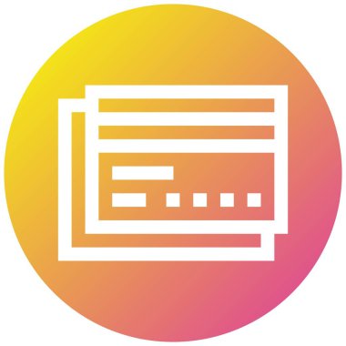 Kredi Kartı Vektör Simgesi Tasarım İllüstrasyonu