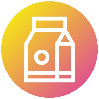 Süt Vektörü Simgesi Tasarım İllüstrasyonu