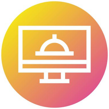 Çevrimiçi Gıda Siparişi Vektör Simgesi Tasarım İllüstrasyonu