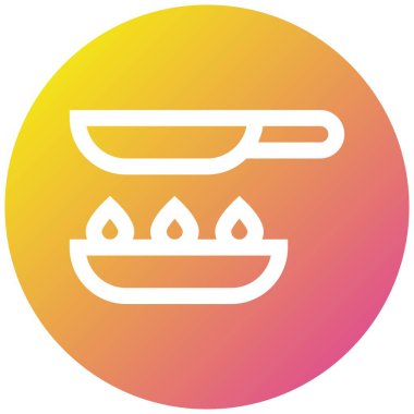 Yiyecek Tavası Vektör Simgesi Tasarım Çizimi