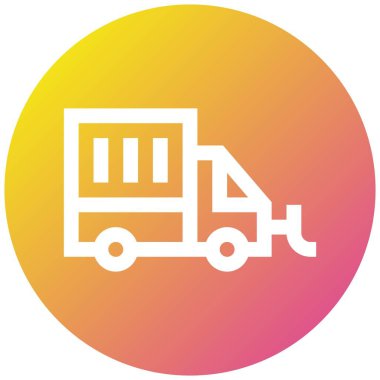 Çöp kamyonu Vektör Simgesi Tasarım İllüstrasyonu