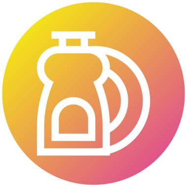 Tabak Yıkama Vektörü Simgesi Tasarım İllüstrasyonu