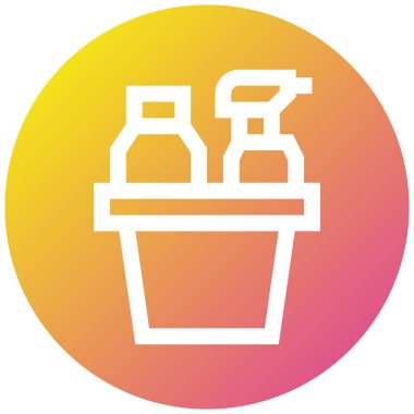 Temizleyici Vektör Simgesi Tasarım İllüstrasyonu