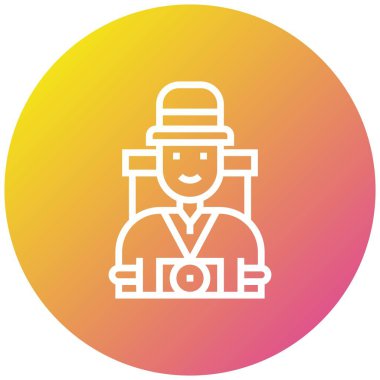 Turist Vektörü Simgesi Tasarım İllüstrasyonu