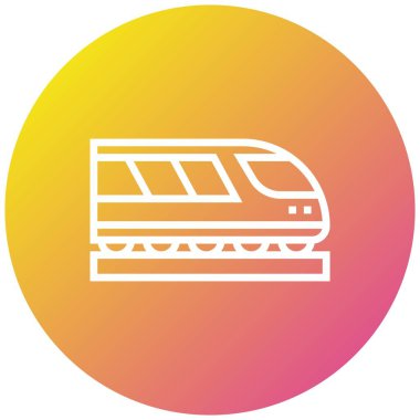 Tren Vektörü Simgesi Tasarım İllüstrasyonu