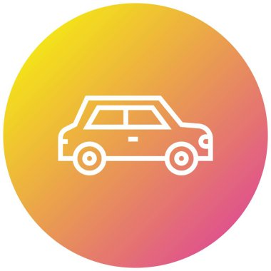 Araba Vektörü Simgesi Tasarım İllüstrasyonu