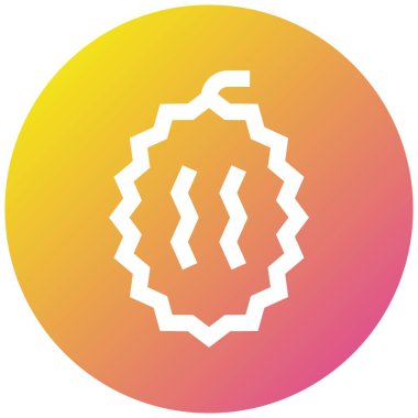 Durian Vektör Simgesi Tasarım Çizimi