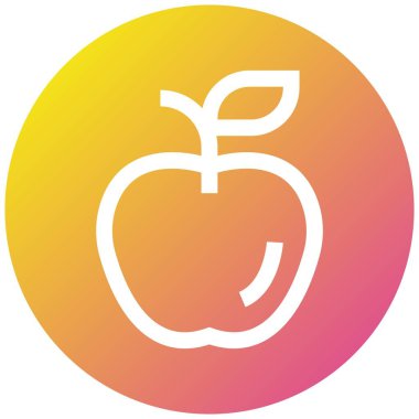 Apple Vektör Simgesi Tasarım İllüstrasyonu