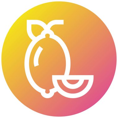 Lemon Vektör Simgesi Tasarım İllüstrasyonu