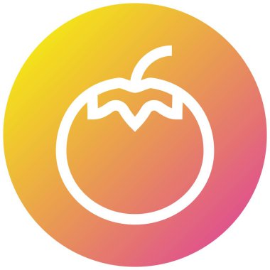 Domates Vektörü Simgesi Tasarım İllüstrasyonu