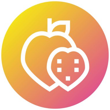 Muhallebi Elma Vektörü Simgesi Tasarım İllüstrasyonu