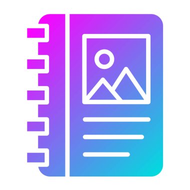 Albüm Vektörü Simgesi Tasarımı İllüstrasyonu