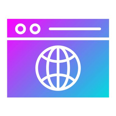 Web Vektörü Simgesi Tasarım İllüstrasyonu