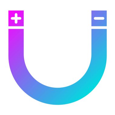 Magnet Vektör Simgesi Tasarım Çizimi