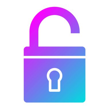 Kilitli Vektör Simgesi Tasarım İllüstrasyonu