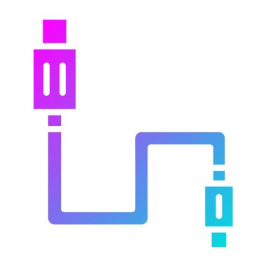 Kablo Vektörü Simgesi Tasarım İllüstrasyonu