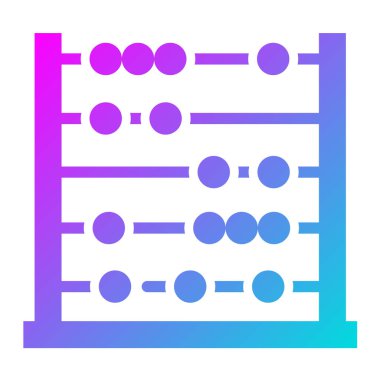 Abaküs Vektör Simgesi Tasarım Çizimi