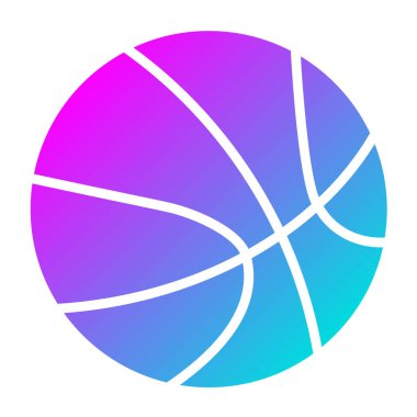 Basketbol Vektörü Simgesi Tasarım İllüstrasyonu