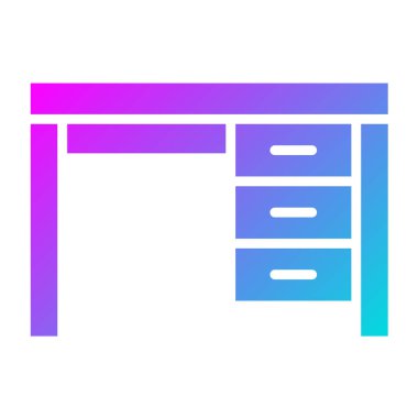 Masa Vektörü Simgesi Tasarım İllüstrasyonu