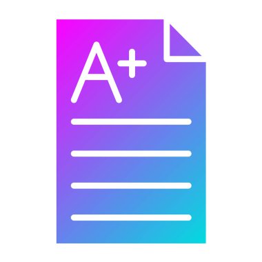 A + Vektör Simgesi Tasarım İllüstrasyonu