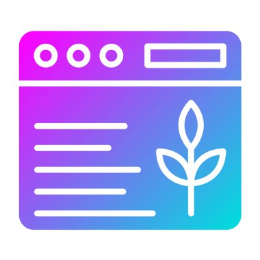 Organik İçerik Vektör Simgesi Tasarım İllüstrasyonu