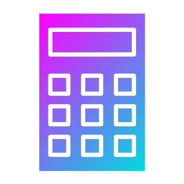 Hesap Makinesi Vektör Simgesi Tasarım İllüstrasyonu