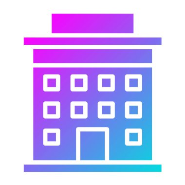 Otel Vektörü Simgesi Tasarım İllüstrasyonu