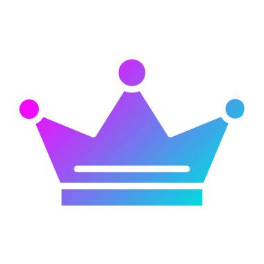 Crown Vektör Simgesi Tasarım İllüstrasyonu