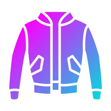 Ceket Vektörü Simgesi Tasarım İllüstrasyonu