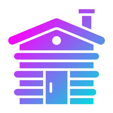 Kabin Vektörü Simgesi Tasarım İllüstrasyonu